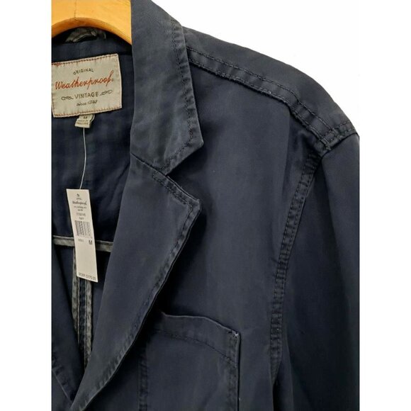 Weatherproof Vintage Distressed Faded Blazer Suit Jacket Cotton Notch Lapel M - Picture 3 of 5